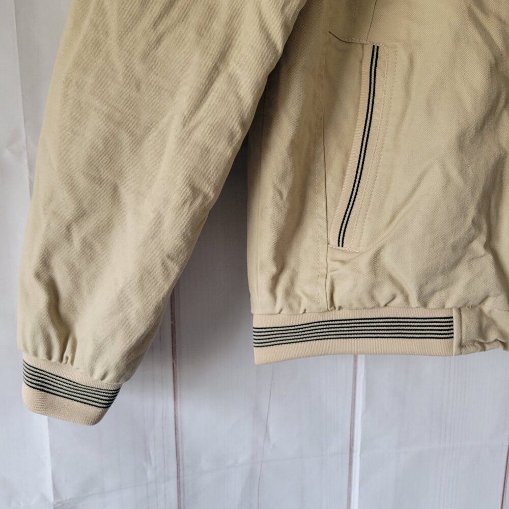 Vintage Men Wear Chore Coat Jacket, 100% Cotton, Lined, Insulated, Sm Zip Front - Picture 2 of 8